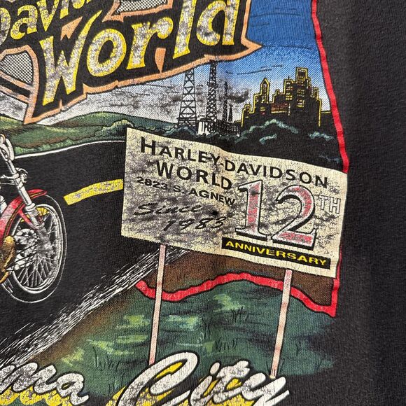 Vintage Oklahoma Harley Davidson tee men's Size M - Picture 5 of 5